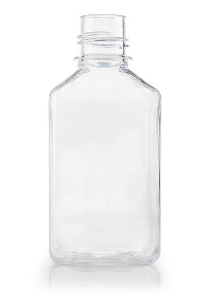 EZBio Titanium Square Bottle, PETG,38-430,500ml,Non Ster,No Cap