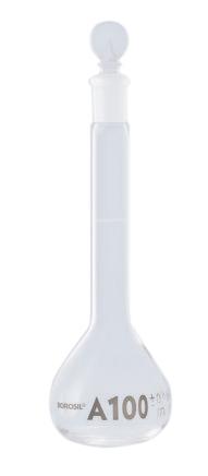 Borosilicate Glass ASTM Volumetric Flask with Glass Stopper, 1000