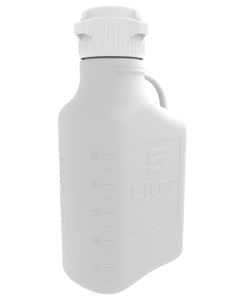 EZBio® Carboy, PP, 5L, No Spigot, VersaCap® 83mm, Double Bagged, Non Sterile