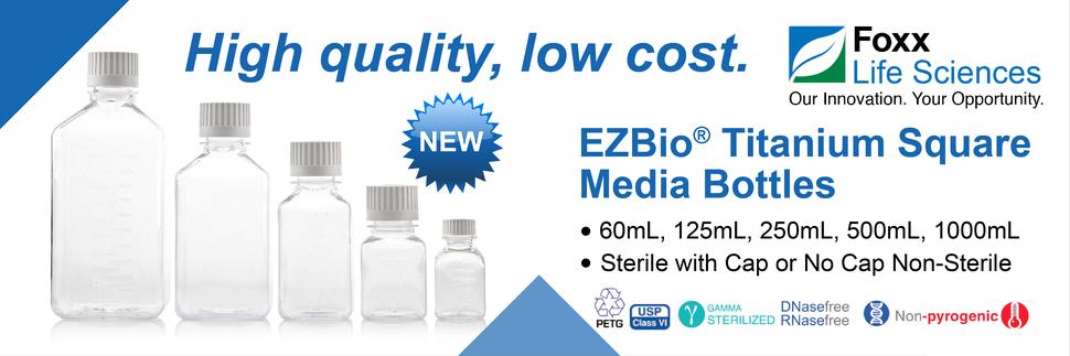 EZBio Titanium Square Bottles